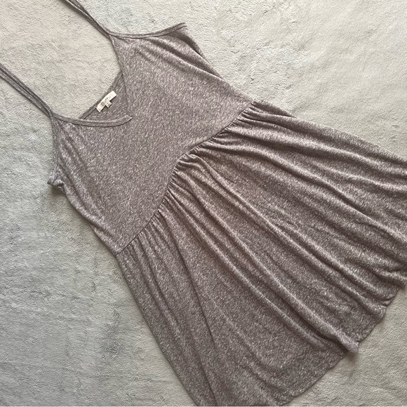 Z Supply Dresses & Skirts - Z Supply Kona Triblend Sleeveless Cami Babydoll Dress Heather Grey Large Sz L